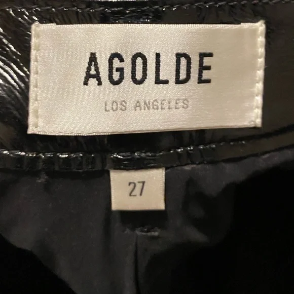 NWT Agolde Leather Black Pants - Picture 2 of 7